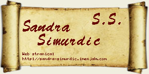 Sandra Simurdić vizit kartica